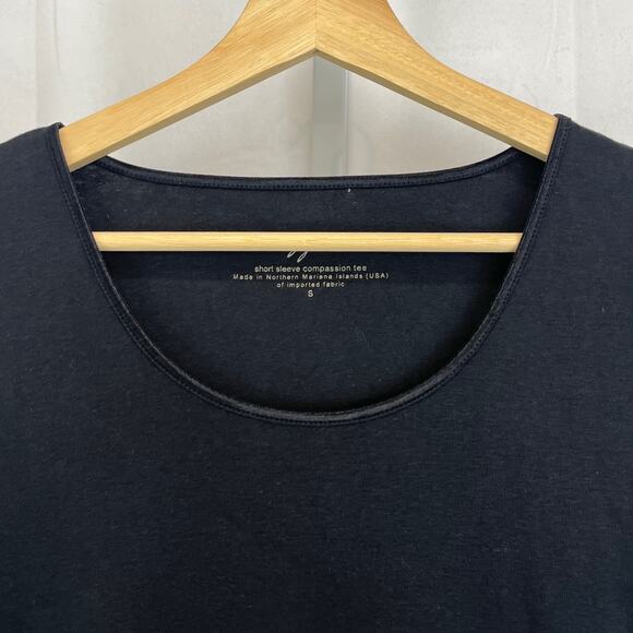 J. JILL Short Sleeve Compassion Tee Crew Neck Cotton Knit Black Size S - Picture 4 of 10